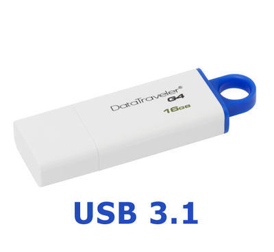 Flash disk 16 GB Kingston Data Traveler G4 USB 3.1, modrá varianta