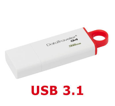 Flash disk 32 GB Kingston Data Traveler G4 USB 3.1, červená varianta