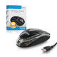 4World optická myš BASIC1, USB, 1200 DPI, černá + bezbarvá, 3 tlačítka - 1/3