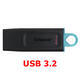 Flash disk 64 GB Kingston Data Traveler Exodia Gen 1, USB 3.2, modrá varianta - 1/2