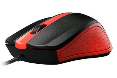 C-TECH optická myš WM-01R, 1200 DPI, USB, červeno-černá, 3 tlačítka - 1
