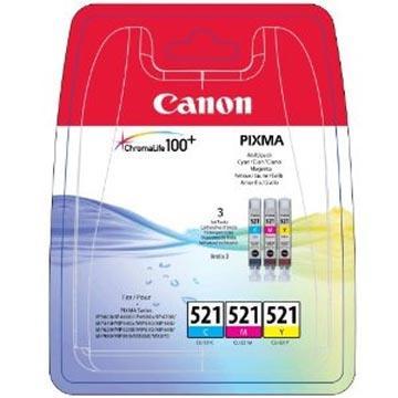 ** Inkousty Canon CLI-521 C,M,Y originální, multipack, 3 barvy, 3 x 9 ml