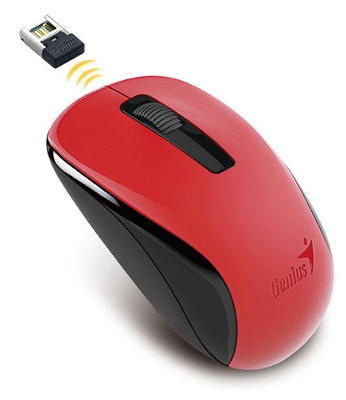 Genius optická myš NX-7005, 1200 DPI, bezdrátová, červená, 3 tlačítka