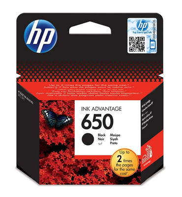 Inkoust HP 650 / CZ101AE originální, černý, 6,5 ml, 360 str.
