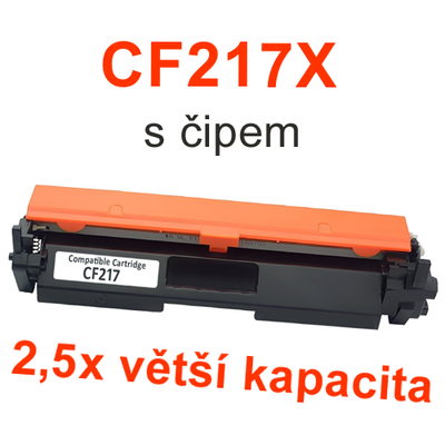 Toner HP CF217X / HP 17X kompatibilní, černý, 4.000 str. !! / s čipem !!