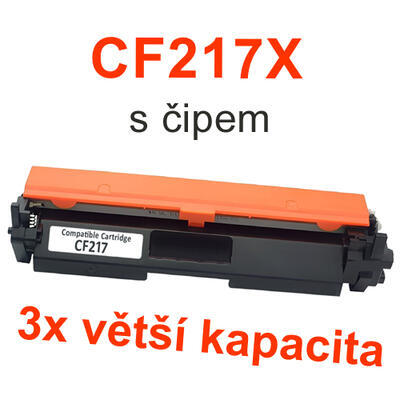 Toner HP CF217X / HP 17X kompatibilní, černý, 5.000 str. !! / s čipem !!