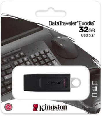 Flash disk 32 GB Kingston Data Traveler Exodia Gen 1, USB 3.2, bílá varianta - 2
