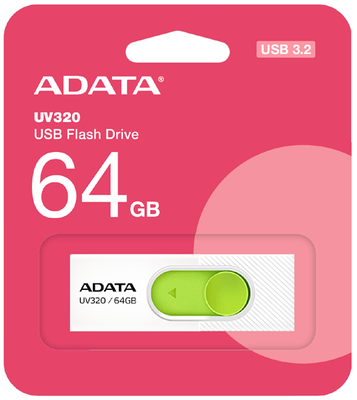 Flash disk 64 GB Adata UV320 USB 3.2, barva bílá / zelená - 2