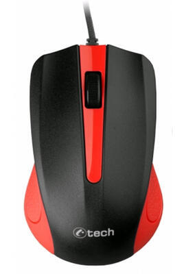C-TECH optická myš WM-01R, 1200 DPI, USB, červeno-černá, 3 tlačítka - 2